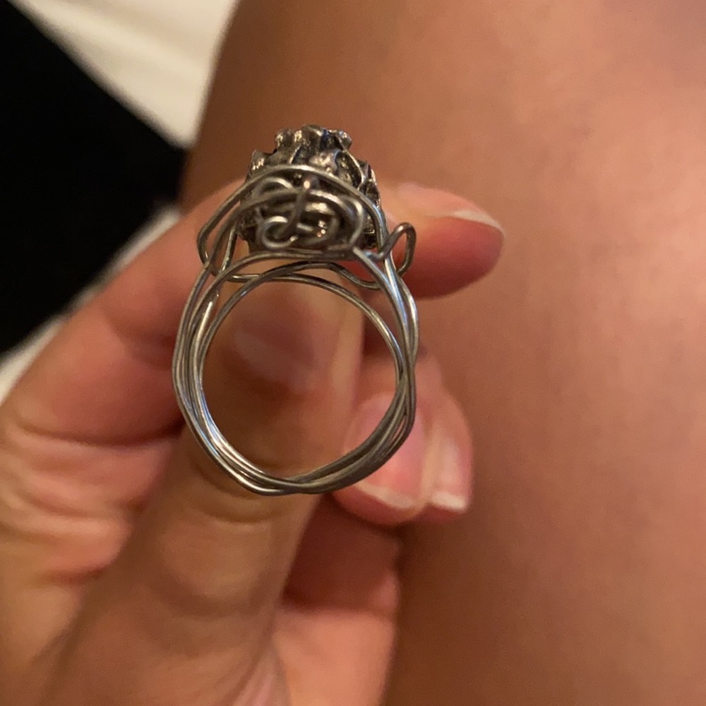 Raven Skull Wire Ring - image 4